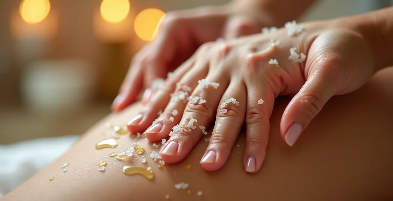 Detaillierte Körperlandkarte für optimale Peeling-Anwendung